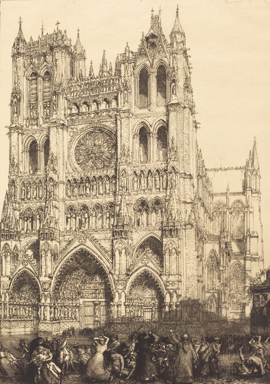 अमीन्स कैथेड्रल कैथेड्रेल डी अमीन्स - इन्वेंटरी डे, 1907। द्वारा अगस्टे लेपेरे