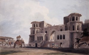 पंच महल गेट, लखनऊ, उत्तर प्रदेश, सी। 1789 द्वारा थॉमस डेनिएल