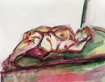 फैट स्लीपिंग न्यूड, 2015, द्वारा जूली हीरो