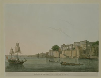 रामनगुर, गंगा नदी पर बनारस के पास, 1796 द्वारा थॉमस डेनिएल